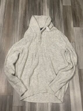 American Eagle Chunky Shawl Collar Cable Knit Gorpcore Sweater size Large